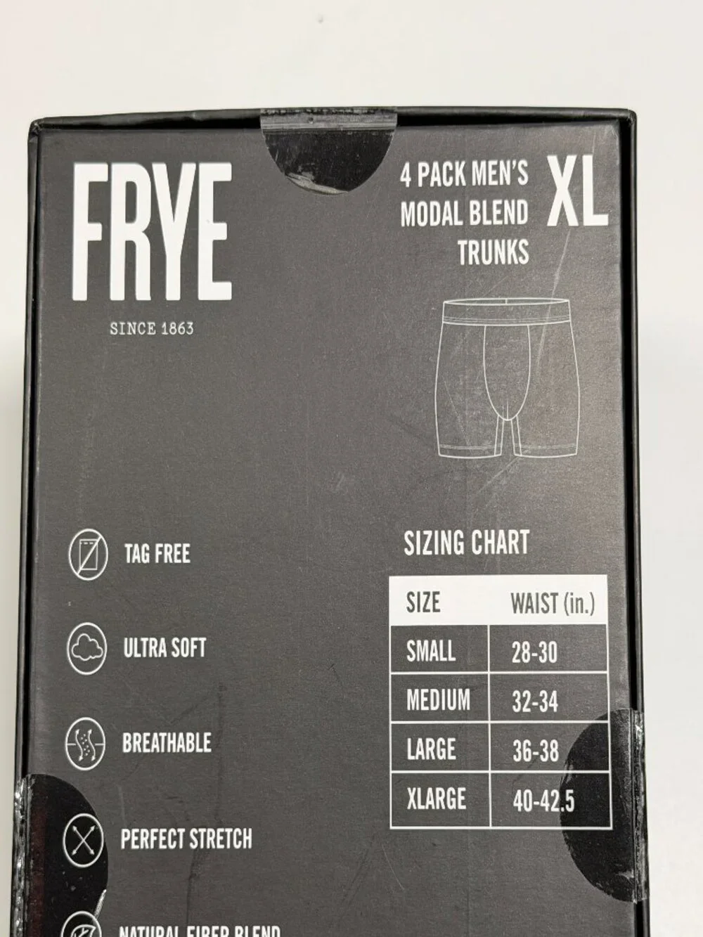 FRYE Modal Blend Boxer Briefs - 4 Pack - NWT - Black and Gray Tones